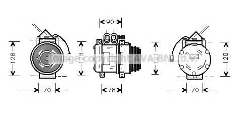 AVA QUALITY COOLING PRK032 Компрессор, кондиционер 