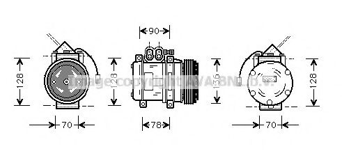 AVA QUALITY COOLING PRK034 Компрессор, кондиционер 