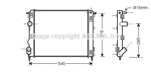 AVA QUALITY COOLING RT2272 Радиатор, охлаждение двигателя для NISSAN KUBISTAR (Ниссан Кубистар) AVA QUALITY COOLING RT2272 Радиатор, охлаждение двигателя для NISSAN KUBISTAR (Ниссан Кубистар)
