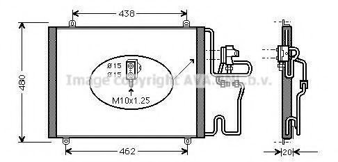 AVA QUALITY COOLING RT5204D Конденсатор, кондиционер для RENAULT SAFRANE II (Рено Сафран 2) AVA QUALITY COOLING RT5204D Конденсатор, кондиционер для RENAULT SAFRANE II (Рено Сафран 2)