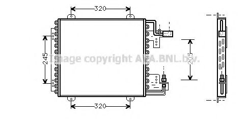 AVA QUALITY COOLING RT5210 Конденсатор, кондиционер для RENAULT CLIO I (Рено Cлио и) AVA QUALITY COOLING RT5210 Конденсатор, кондиционер для RENAULT CLIO I (Рено Cлио и)