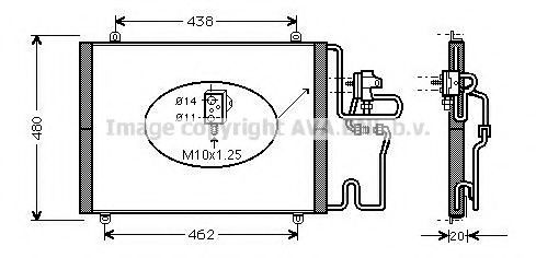 AVA QUALITY COOLING RT5248D Конденсатор, кондиционер для RENAULT SAFRANE II (Рено Сафран 2) AVA QUALITY COOLING RT5248D Конденсатор, кондиционер для RENAULT SAFRANE II (Рено Сафран 2)