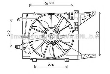 AVA QUALITY COOLING RT7550 Вентилятор, охлаждение двигателя для DACIA SANDERO (Дача Сандэро) AVA QUALITY COOLING RT7550 Вентилятор, охлаждение двигателя для DACIA SANDERO (Дача Сандэро)