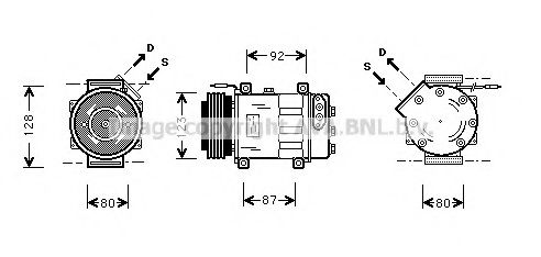 AVA QUALITY COOLING RTK037 Компрессор, кондиционер для RENAULT LAGUNA I (Рено Лагуна 1) AVA QUALITY COOLING RTK037 Компрессор, кондиционер для RENAULT LAGUNA I (Рено Лагуна 1)