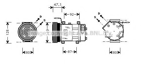 AVA QUALITY COOLING RTK106 Компрессор, кондиционер для RENAULT SAFRANE (Рено Сафранэ) AVA QUALITY COOLING RTK106 Компрессор, кондиционер для RENAULT SAFRANE (Рено Сафранэ)