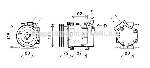 AVA QUALITY COOLING RTK479 Компрессор, кондиционер для DACIA SANDERO (Дача Сандэро) AVA QUALITY COOLING RTK479 Компрессор, кондиционер для DACIA SANDERO (Дача Сандэро)