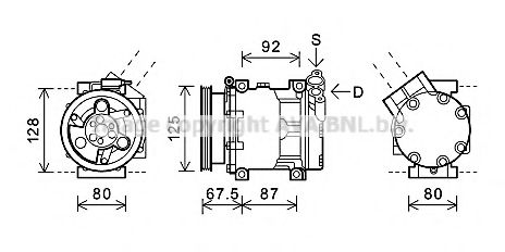 AVA QUALITY COOLING RTK619 Компрессор, кондиционер для DACIA SANDERO (Дача Сандэро) AVA QUALITY COOLING RTK619 Компрессор, кондиционер для DACIA SANDERO (Дача Сандэро)