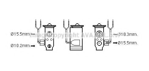 AVA QUALITY COOLING TO1649 Расширительный клапан, кондиционер для LEXUS LS (Лексус Лс) AVA QUALITY COOLING TO1649 Расширительный клапан, кондиционер для LEXUS LS (Лексус Лс)
