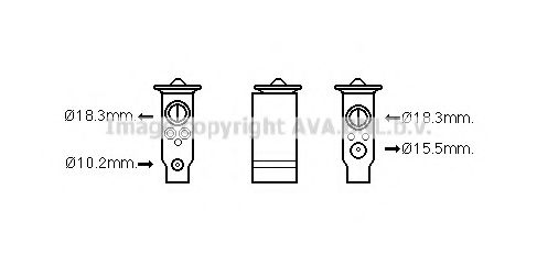 AVA QUALITY COOLING TO1672 Расширительный клапан, кондиционер для TOYOTA VENZA (Тойота/тоета Vэнза) AVA QUALITY COOLING TO1672 Расширительный клапан, кондиционер для TOYOTA VENZA (Тойота/тоета Vэнза)