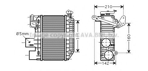 AVA QUALITY COOLING TO4365 Интеркулер 