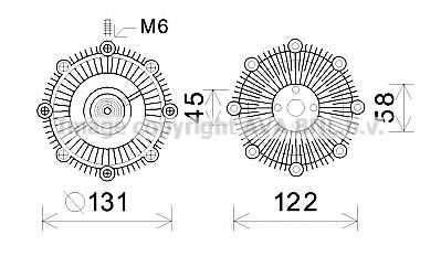 AVA QUALITY COOLING TOC588 Сцепление, вентилятор радиатора для TOYOTA QUANTUM III (Тойота/тоета Qуантум 3) AVA QUALITY COOLING TOC588 Сцепление, вентилятор радиатора для TOYOTA QUANTUM III (Тойота/тоета Qуантум 3)