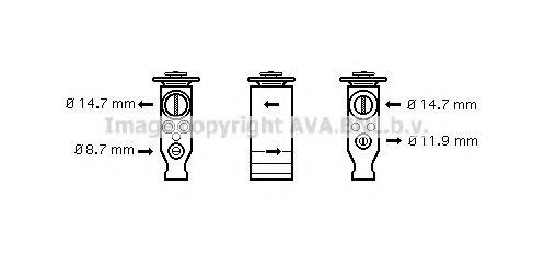 AVA QUALITY COOLING VO1160 Расширительный клапан, кондиционер для VOLVO XC90 I (Вольво Xc90 1) AVA QUALITY COOLING VO1160 Расширительный клапан, кондиционер для VOLVO XC90 I (Вольво Xc90 1)