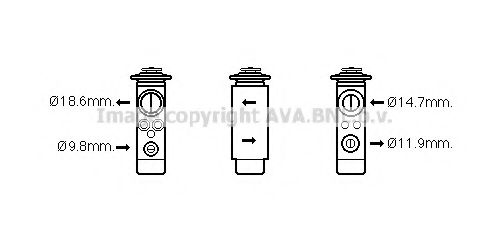 AVA QUALITY COOLING VO1172 Расширительный клапан, кондиционер для VOLVO V70 II (Вольво V70 2) AVA QUALITY COOLING VO1172 Расширительный клапан, кондиционер для VOLVO V70 II (Вольво V70 2)