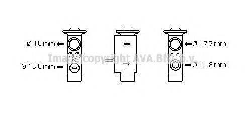AVA QUALITY COOLING VO1181 Расширительный клапан, кондиционер для VOLVO S80 II (Вольво S80 2) AVA QUALITY COOLING VO1181 Расширительный клапан, кондиционер для VOLVO S80 II (Вольво S80 2)
