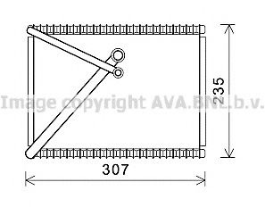 AVA QUALITY COOLING VOV156 Испаритель, кондиционер для VOLVO S60 I (Вольво S60 1)