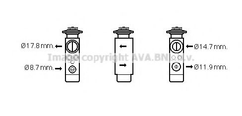 AVA QUALITY COOLING VW1113 Расширительный клапан, кондиционер для VOLKSWAGEN T4 MULTIVAN (Фольксваген Т4 мултиvан) AVA QUALITY COOLING VW1113 Расширительный клапан, кондиционер для VOLKSWAGEN T4 MULTIVAN (Фольксваген Т4 мултиvан)