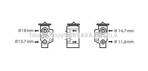 AVA QUALITY COOLING VW1243 Расширительный клапан, кондиционер для VOLKSWAGEN CADDY III (Фольксваген Кадди 3) AVA QUALITY COOLING VW1243 Расширительный клапан, кондиционер для VOLKSWAGEN CADDY III (Фольксваген Кадди 3)