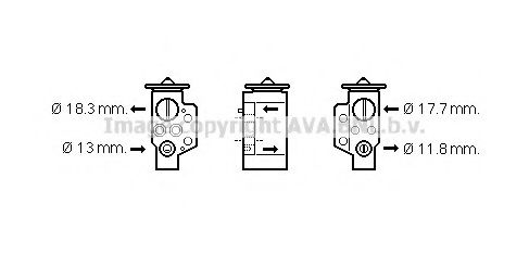 AVA QUALITY COOLING VW1311 Расширительный клапан, кондиционер для SKODA RAPID (Шкода Рапид) AVA QUALITY COOLING VW1311 Расширительный клапан, кондиционер для SKODA RAPID (Шкода Рапид)