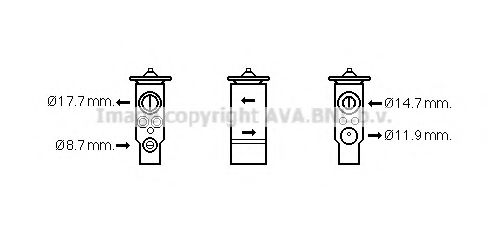 AVA QUALITY COOLING VW1366 Расширительный клапан, кондиционер для VOLKSWAGEN T4 MULTIVAN (Фольксваген Т4 мултиvан) AVA QUALITY COOLING VW1366 Расширительный клапан, кондиционер для VOLKSWAGEN T4 MULTIVAN (Фольксваген Т4 мултиvан)