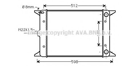 AVA QUALITY COOLING VW2005 Радиатор, охлаждение двигателя для VOLKSWAGEN SCIROCCO (Фольксваген Сcироccо) AVA QUALITY COOLING VW2005 Радиатор, охлаждение двигателя для VOLKSWAGEN SCIROCCO (Фольксваген Сcироccо)