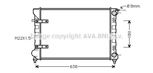 AVA QUALITY COOLING VW2048 Радиатор, охлаждение двигателя для VOLKSWAGEN SCIROCCO (Фольксваген Сcироccо) AVA QUALITY COOLING VW2048 Радиатор, охлаждение двигателя для VOLKSWAGEN SCIROCCO (Фольксваген Сcироccо)