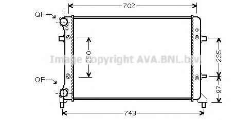 AVA QUALITY COOLING VW2223 Радиатор, охлаждение двигателя для VOLKSWAGEN GOLF VI (Фольксваген Гольф 6) AVA QUALITY COOLING VW2223 Радиатор, охлаждение двигателя для VOLKSWAGEN GOLF VI (Фольксваген Гольф 6)
