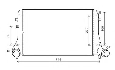 AVA QUALITY COOLING VW4377 Интеркулер 