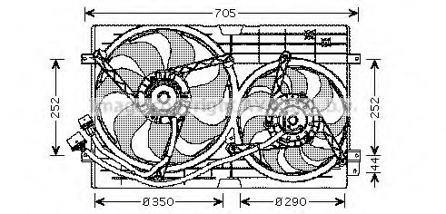 AVA QUALITY COOLING VW7508 Вентилятор, охлаждение двигателя для VOLKSWAGEN (Фольксваген) AVA QUALITY COOLING VW7508 Вентилятор, охлаждение двигателя для VOLKSWAGEN (Фольксваген)