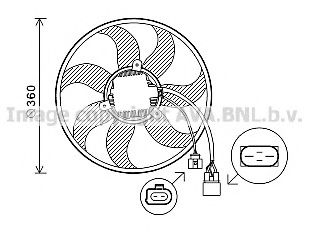 AVA QUALITY COOLING VW7537 Вентилятор, охлаждение двигателя для AUDI TT (Ауди Тт) AVA QUALITY COOLING VW7537 Вентилятор, охлаждение двигателя для AUDI TT (Ауди Тт)