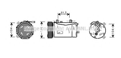AVA QUALITY COOLING VWAK164 Компрессор, кондиционер для VOLKSWAGEN T4 MULTIVAN (Фольксваген Т4 мултиvан) AVA QUALITY COOLING VWAK164 Компрессор, кондиционер для VOLKSWAGEN T4 MULTIVAN (Фольксваген Т4 мултиvан)