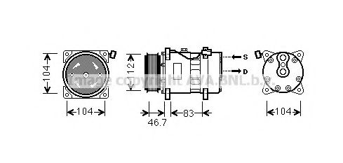 AVA QUALITY COOLING VWAK288 Компрессор, кондиционер для VOLKSWAGEN T4 MULTIVAN (Фольксваген Т4 мултиvан) AVA QUALITY COOLING VWAK288 Компрессор, кондиционер для VOLKSWAGEN T4 MULTIVAN (Фольксваген Т4 мултиvан)