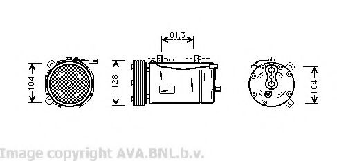 AVA QUALITY COOLING VWK164 Компрессор, кондиционер для VOLKSWAGEN T4 MULTIVAN (Фольксваген Т4 мултиvан) AVA QUALITY COOLING VWK164 Компрессор, кондиционер для VOLKSWAGEN T4 MULTIVAN (Фольксваген Т4 мултиvан)