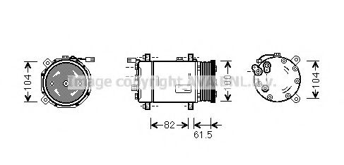 AVA QUALITY COOLING VWK167 Компрессор, кондиционер 