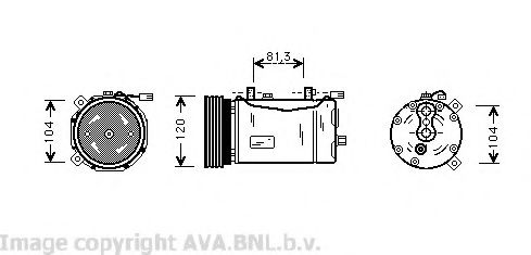 AVA QUALITY COOLING VWK172 Компрессор, кондиционер для SEAT TOLEDO (Сеат Толэдо) AVA QUALITY COOLING VWK172 Компрессор, кондиционер для SEAT TOLEDO (Сеат Толэдо)