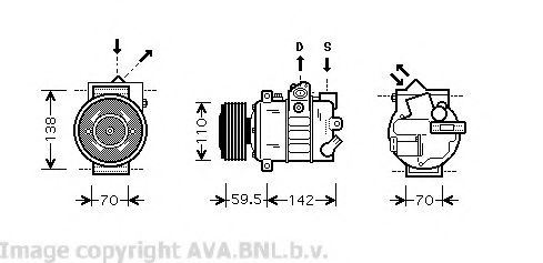 AVA QUALITY COOLING VWK220 Компрессор, кондиционер для VOLKSWAGEN SCIROCCO (Фольксваген Сcироccо) AVA QUALITY COOLING VWK220 Компрессор, кондиционер для VOLKSWAGEN SCIROCCO (Фольксваген Сcироccо)
