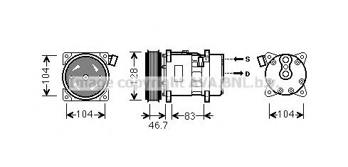 AVA QUALITY COOLING VWK309 Компрессор, кондиционер для VOLKSWAGEN LT 28-35 II (Фольксваген Лт 28-35 2) AVA QUALITY COOLING VWK309 Компрессор, кондиционер для VOLKSWAGEN LT 28-35 II (Фольксваген Лт 28-35 2)