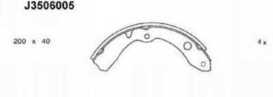 NIPPARTS J3506005 Тормозные колодоки для DAIHATSU HIJET (Дайхатсу Хижэт) NIPPARTS J3506005 Тормозные колодоки для DAIHATSU HIJET (Дайхатсу Хижэт)