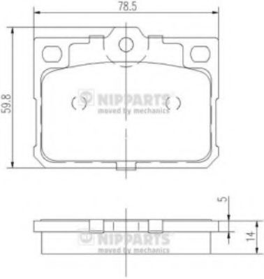 NIPPARTS J3603010 Тормозные колодки для MITSUBISHI GALANT (Митсубиши/митсубиси Галант) NIPPARTS J3603010 Тормозные колодки для MITSUBISHI GALANT (Митсубиши/митсубиси Галант)