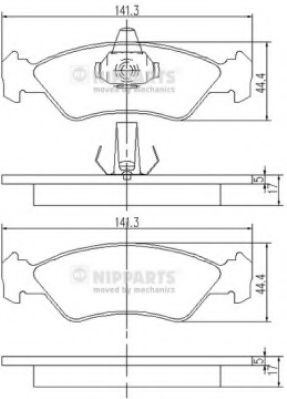 NIPPARTS J3603049 Тормозные колодки для MAZDA SOHO III (Мазда Сохо 3) NIPPARTS J3603049 Тормозные колодки для MAZDA SOHO III (Мазда Сохо 3)