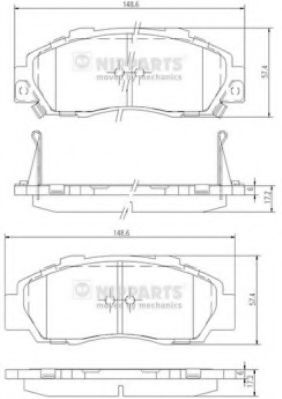 NIPPARTS J3604032 Тормозные колодки для ACURA NSX (Акура Нсx) NIPPARTS J3604032 Тормозные колодки для ACURA NSX (Акура Нсx)