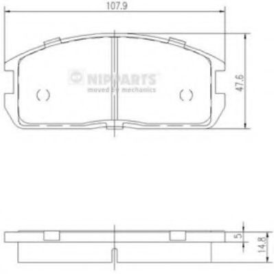 NIPPARTS J3605024 Тормозные колодки для MITSUBISHI COLT II (Митсубиши/митсубиси Cолт 2) NIPPARTS J3605024 Тормозные колодки для MITSUBISHI COLT II (Митсубиши/митсубиси Cолт 2)