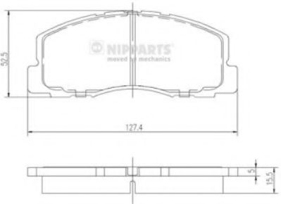 NIPPARTS J3605025 Тормозные колодки для MITSUBISHI ETERNA IV (Митсубиши/митсубиси Этэрна иv) NIPPARTS J3605025 Тормозные колодки для MITSUBISHI ETERNA IV (Митсубиши/митсубиси Этэрна иv)