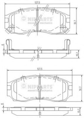 NIPPARTS J3605030 Тормозные колодки для MITSUBISHI ETERNA IV (Митсубиши/митсубиси Этэрна иv) NIPPARTS J3605030 Тормозные колодки для MITSUBISHI ETERNA IV (Митсубиши/митсубиси Этэрна иv)