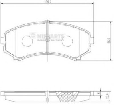 NIPPARTS J3605039 Тормозные колодки для ISUZU D-MAX (Исузу Д-маx) NIPPARTS J3605039 Тормозные колодки для ISUZU D-MAX (Исузу Д-маx)