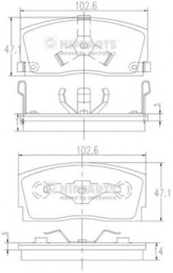 NIPPARTS J3606006 Тормозные колодки для DAIHATSU CHARADE II (Дайхатсу Чарадэ 2) NIPPARTS J3606006 Тормозные колодки для DAIHATSU CHARADE II (Дайхатсу Чарадэ 2)