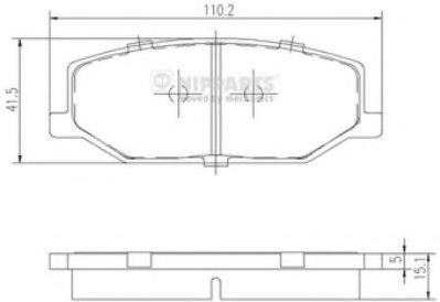 NIPPARTS J3608003 Тормозные колодки для SUZUKI JIMNY SIERRA (Сузуки Жимнъ сиэрра) NIPPARTS J3608003 Тормозные колодки для SUZUKI JIMNY SIERRA (Сузуки Жимнъ сиэрра)