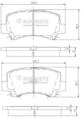 NIPPARTS J3608018 Тормозные колодки для CHERY FACE (Чери Фаcэ) NIPPARTS J3608018 Тормозные колодки для CHERY FACE (Чери Фаcэ)
