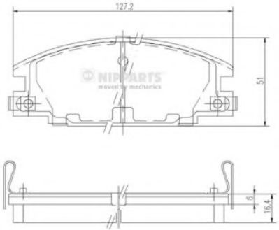NIPPARTS J3609004 Тормозные колодки для ISUZU ELF (Исузу Элф) NIPPARTS J3609004 Тормозные колодки для ISUZU ELF (Исузу Элф)