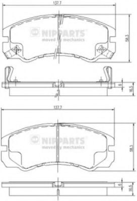 NIPPARTS J3609009 Тормозные колодки для ISUZU VEHICROSS (Исузу Vэхиcросс) NIPPARTS J3609009 Тормозные колодки для ISUZU VEHICROSS (Исузу Vэхиcросс)