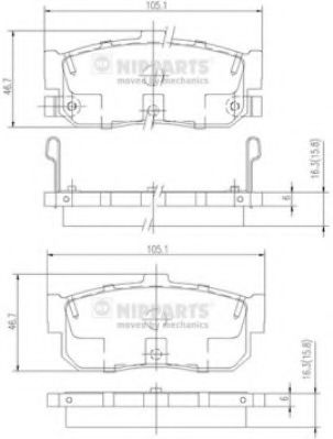 NIPPARTS J3611034 Тормозные колодки для INFINITI Q45 III (Инфинити Инфинити ку 45 3) NIPPARTS J3611034 Тормозные колодки для INFINITI Q45 III (Инфинити Инфинити ку 45 3)